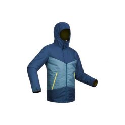 Kurtka narciarska SKI-P JKT 150 męska. Niebieskie kurtki męskie WED'ZE, xs, bez wzorów, z poliesteru, bez kaptura, narciarskie. W wyprzedaży za 109,99 zł.