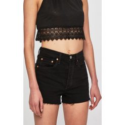 Levi's - Szorty. Czarne szorty damskie Levi's®, s, bez wzorów, z elastanu, casualowe, z podwyższonym stanem. Za 239,90 zł.