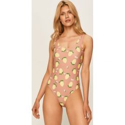 Pieces - Strój kąpielowy. Różowe stroje kąpielowe damskie Pieces, s, bez wzorów, z elastanu. Za 129,90 zł.