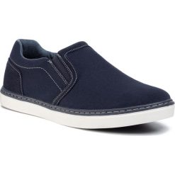 Tenisówki LANETTI - MP07-16976-03 Navy. Niebieskie półbuty męskie Lanetti, na co dzień, bez wzorów, z gumy, eleganckie, bez zapięcia. Za 119,99 zł.
