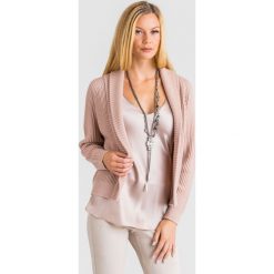 KARDIGAN PAPRICA Max Mara Leisure. Różowe swetry damskie s, z wełny. Za 917,40 zł.