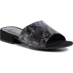 Klapki JANA - 8-27260-24 Black Snake 095. Czarne klapki damskie Jana, bez wzorów, ze skóry ekologicznej, bez obcasa, na obcasie. Za 129,00 zł.