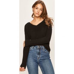 Vero Moda - Sweter. Czarne swetry damskie Vero Moda, s, bez wzorów, z bawełny, bez rękawów, bez kaptura. W wyprzedaży za 99,90 zł.