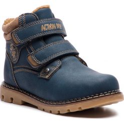Trapery ACTION BOY - CP07-171027-01 Granatowy. Niebieskie śniegowce chłopięce Action Boy, bez zapięcia. Za 119,99 zł.