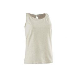 Koszulka bez rękawów Gym & Pilates 520 damska. Brązowe koszulki damskie marki DOMYOS, xs, bez wzorów, z elastanu, bez kołnierzyka, bez rękawów. Za 54,99 zł.