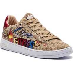 Sneakersy GUESS - Crayz2 FL5CR2 FAL12 BEIBR. Brązowe półbuty damskie Guess, ze skóry ekologicznej. W wyprzedaży za 319,00 zł.