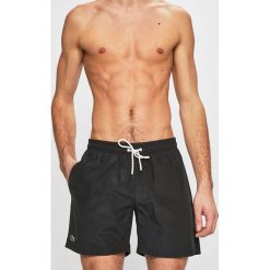 Lacoste - Kąpielówki. Czarne kąpielówki męskie marki Lacoste, s, bez wzorów, z bawełny. Za 299,90 zł.