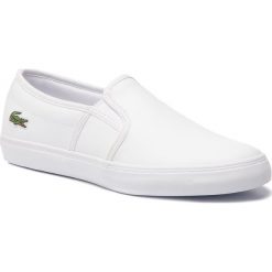 Tenisówki LACOSTE - Gazon Bl 1 Spw 7-32SPW0137001 Wht. Białe półbuty damskie Lacoste, bez wzorów, ze skóry, bez zapięcia. Za 399,99 zł.