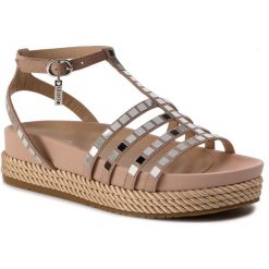Espadryle LIU JO - Patty 01 S19043 T9122 Pink 00006. Różowe espadryle damskie Liu Jo, z aplikacjami, ze skóry, bez obcasa. Za 649,00 zł.