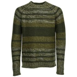 Only&Sons Męska Callen Sweater 3 Mel Striped Knit Reg Forest Night (Rozmiar Xl). Szare swetry męskie marki Only&Sons, xl, bez wzorów, bez kołnierzyka, bez kaptura. W wyprzedaży za 124,00 zł.