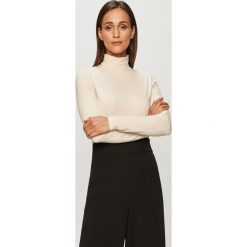 Vila - Longsleeve. Białe bluzki damskie Vila, s, bez wzorów, z elastanu, z golfem. Za 89,90 zł.