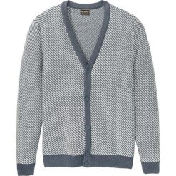 Sweter rozpinany w graficzny deseń bonprix szary melanż - kremowy w graficzny deseń. Szare swetry męskie bonprix, xl, bez wzorów. Za 54,99 zł.