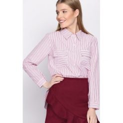 Czerwona Koszula Classic Stripes. Czerwone koszule damskie Multu, s, bez wzorów, bez kołnierzyka, bez rękawów. Za 19,99 zł.