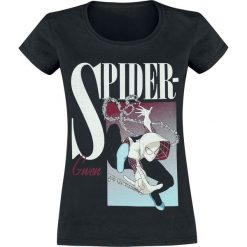 Spider-Man Spider-Gwen Boxed Koszulka damska czarny. Czarne bluzki asymetryczne SPIDER-MAN, l, z nadrukiem, z okrągłym kołnierzem. Za 74,90 zł.