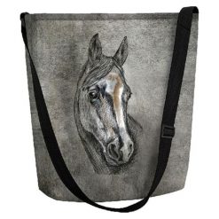 Torebka "Funky" w kolorze szarym ze wzorem - (W)32 x (G)10 cm. Szare torebki klasyczne damskie Bertoni, w paski, z materiału, na ramię, bez dodatków. W wyprzedaży za 57,95 zł.