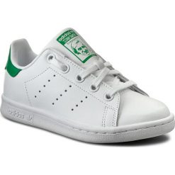 Buty adidas - Stan Smith C BA8375 Ftwwht/Ftwwht/Green. Białe półbuty dziewczęce Adidas, na sznurówki. Za 229,00 zł.
