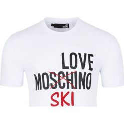 T-shirt Love Moschino. Białe t-shirty męskie Love Moschino, m, bez wzorów, klasyczne, z włoskim kołnierzykiem. Za 169,00 zł.