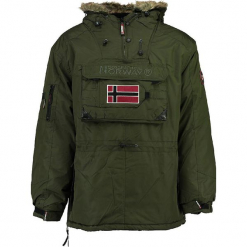 Parka "Beco" w kolorze khaki. Brązowe parki męskie marki Geographical Norway Men, m. W wyprzedaży za 409,95 zł.