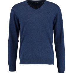 Swetry klasyczne męskie: GANT WEIGHT VNECK Sweter dark jeansblue melange