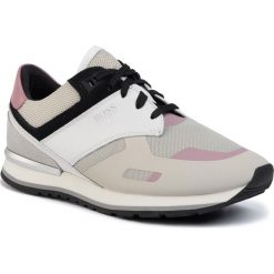 Sneakersy BOSS - Nina 50424865 10224328 01 Natural 102. Szare półbuty damskie Boss, ze skóry. W wyprzedaży za 519,00 zł.