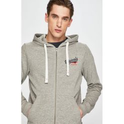 Jack & Jones - Bluza. Szare bluzy męskie Jack & Jones, m, z nadrukiem, z bawełny, z kapturem, bez rękawów, z kapturem. W wyprzedaży za 79,90 zł.