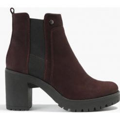 Botki bordowe Zaga. Fioletowe botki damskie marki Badura. Za 239,99 zł.