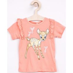 Name it - Top dziecięcy Disney Bambi 80-110 cm. Szare bluzki dziewczęce marki Name it, z nadrukiem, z bawełny, z okrągłym kołnierzem. Za 69,90 zł.