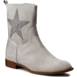 Buty zimowe damskie: Botki NEŚCIOR – 013-P Siwy Welur