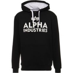 Bejsbolówki męskie: Alpha Industries FOAM PRINT HOODY Bluza z kapturem black/white