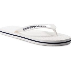 Japonki EMPORIO ARMANI - X4QS01 XL826 00001 White. Białe klapki męskie Emporio Armani, bez wzorów, z tworzywa sztucznego. W wyprzedaży za 189,00 zł.