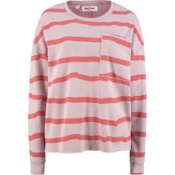Szeroka bluza, długi rękaw bonprix matowy jasnoróżowy - rabarbarowy. Fioletowe bluzy damskie bonprix, bez wzorów, z długim rękawem, długie, bez kaptura. Za 59,99 zł.