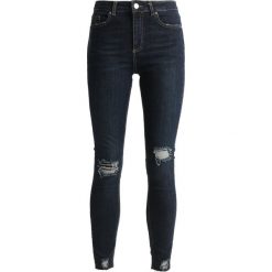 Miss Selfridge RAW HEM LIZZI Jeans Skinny Fit indigo. Niebieskie rurki damskie Miss Selfridge. Za 149,00 zł.