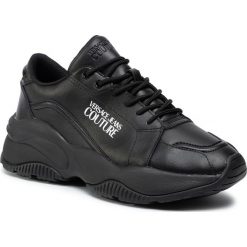 Sneakersy VERSACE JEANS COUTURE - E0YUBSI3 71183 899. Czarne sneakersy męskie Versace Jeans Couture, na co dzień, bez wzorów, z jeansu, bez zapięcia. Za 919,00 zł.