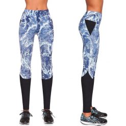 Bas Black Legginsy damskie Trixi biało-niebieskie r. M. Niebieskie legginsy damskie marki Bas Black, m. Za 99,90 zł.
