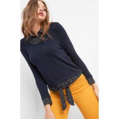 Koszula bimaterial. Niebieskie koszule wiązane damskie marki Orsay, xs, w kwiaty, z dzianiny. W wyprzedaży za 70,00 zł.