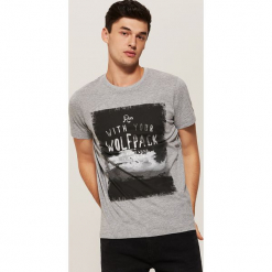 T-shirt z wilkami - Szary. Szare t-shirty męskie House, l. Za 39,99 zł.