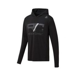 Reebok Lekka bluza z kapturem Combat, Lekka bluza z kapturem Combat | Z. Czarne bluzy damskie Reebok, s, bez wzorów, bez rękawów, z kapturem. W wyprzedaży za 313,30 zł.