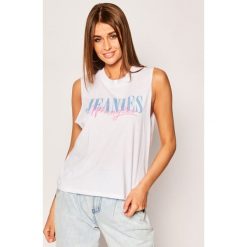 Top Wrangler Sleeveless Tee W7Q6GH989. Białe bluzki damskie Wrangler, l, bez wzorów, z bawełny, polo, bez rękawów. W wyprzedaży za 89,00 zł.