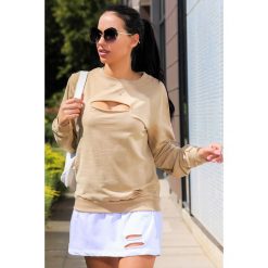 Bluzka damska JORDANA BEIGE. Zielone bluzki sportowe damskie Bluzka damska JORDANA BEIGE, s, bez wzorów, bez kołnierzyka, bez rękawów, bez kaptura. W wyprzedaży za 59,00 zł.