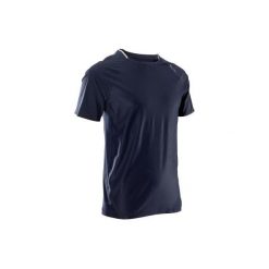 Koszulka fitness kardio krótki rękaw FTS 920 męska. Niebieskie koszulki sportowe męskie marki DOMYOS, m, z elastanu, z krótkim rękawem, na fitness i siłownię. Za 59,99 zł.