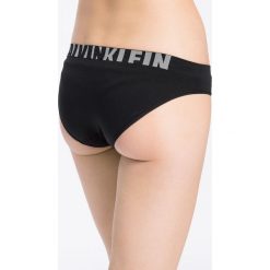 Calvin Klein Underwear - Figi. Niebieskie majtki damskie Calvin Klein Underwear, s, z nadrukiem, z elastanu. W wyprzedaży za 49,90 zł.