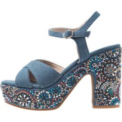 Alma en Pena Sandały na obcasie denim blue. Niebieskie sandały damskie marki Alma en Pena, ze skóry, na obcasie. Za 549,00 zł.