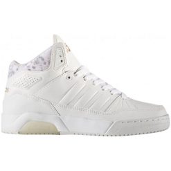 Adidas Buty play9tis W Ftwr White/Ftwr White/Copper Met 38.0. Białe buty sportowe damskie Adidas, bez wzorów, ze skóry, sportowe. W wyprzedaży za 249,00 zł.