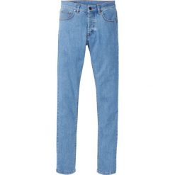 Dżinsy "komfort-stretch" Skinny Fit Straight bonprix niebieski "used". Niebieskie jeansy męskie bonprix, m, bez wzorów. Za 44,99 zł.