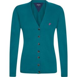 Kardigan w kolorze ciemnozielonym. Zielone swetry damskie Denim Culture, l, z haftami, z bawełny. W wyprzedaży za 119,95 zł.