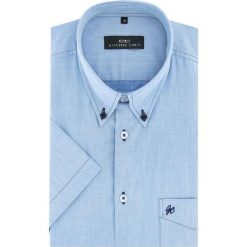 Koszula SERGIO slim 16-01-16-K. Niebieskie koszule męskie marki Giacomo Conti, m, z bawełny, button down, z krótkim rękawem. Za 169,00 zł.