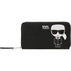 Portfele damskie: KARL LAGERFELD IKONIK ZIP WALLET Portfel black