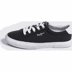 Pepe Jeans tenisówki męskie Kenton Basic Man PMS30604 45 czarne. Czarne trampki męskie Pepe Jeans, bez wzorów, z jeansu, bez zapięcia. Za 239,00 zł.