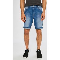 Wrangler - Szorty. Niebieskie spodenki i szorty męskie marki Wrangler, z elastanu, casualowe. W wyprzedaży za 199,90 zł.