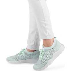 Buty sportowe damskie N/M BOK-1152 Zielone. Zielone buty sportowe damskie N/M, bez wzorów, z tworzywa sztucznego, sportowe, trekkingowe. Za 76,00 zł.